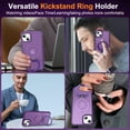 thumbnail image 5 of Casetego for iPhone 13/iPhone 14 Magnetic Case,with Stand [Compatible with Magsafe],Full Body Protective Cover Slim Shockproof 6.1" Phone Case,Purple, 5 of 7