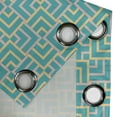 thumbnail image 3 of Ambesonne Turquoise Grommet Curtain Single Panel, Art Deco Square Lines, 50"x60", Turquoise Yellow, 3 of 5