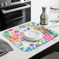 thumbnail image 3 of Bohemian Kitchen Dish Drying Pad 16x18 Inch Washable Reusable Microfiber Super Absorbent Dish Drainer Mat for Kitchen Counter and Cafe, 3 of 7