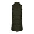 thumbnail image 5 of hirigin Women's Winter Mid-Length Waistcoat, Solid Color Stand Collar Warm Lightweight Puffer Zipper Vest with Side Pockets, 5 of 6