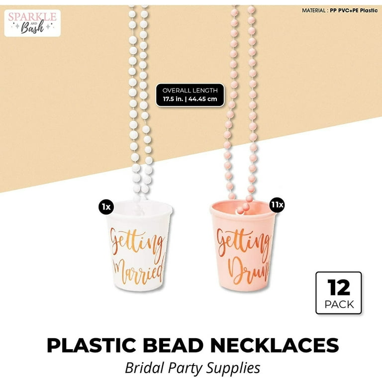 Bachelorette Party Team Bride To Be Cup Plastic Shot Glasses Necklace Beads  Accessories Wedding Bridal Shower Hen Party Decor - AliExpress