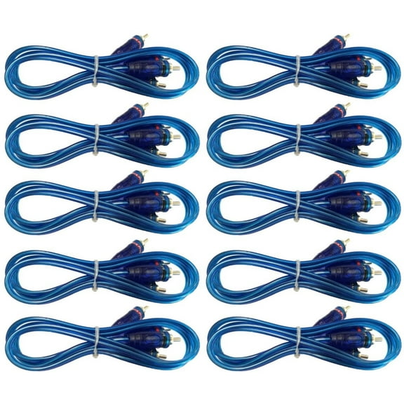 10 DC Sound RCA3B RCA to RCA 2 Ch Male 3 Feet Interconnect HiFi Audio Cable Connector