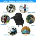 thumbnail image 5 of Loritta Outdoor Sun Hats for Women, Wide Brim UPF Protection Summer Garden Fishing Hat with Neck Flap, Dark, 5 of 6