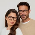 thumbnail image 3 of OPULIZE REY Reading Glasses - 3-Pack - Retro Round Frame - Matte Blue, Green, Red - Mens Womens - Spring Hinges - RRR56-36Z - +1.50, 3 of 6