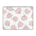 thumbnail image 2 of LNWH Thanksgiving Pink Pumpkins Cartoon Rug for Bedroom Living Room, Non-Slip Soft Foldable Carpet, 63" x 48", 2 of 6