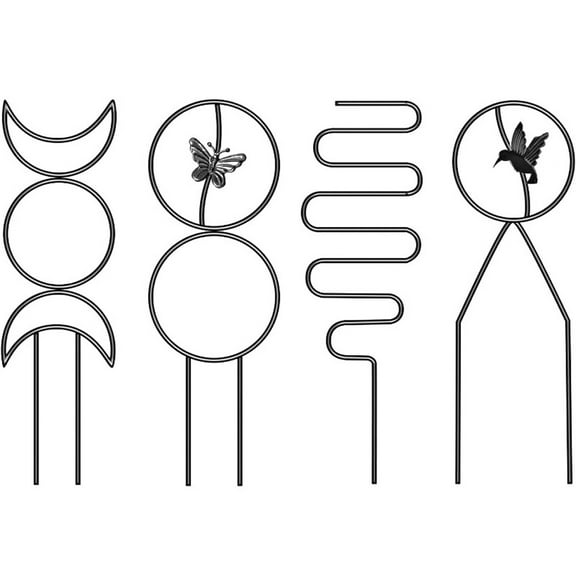 Elegant Climbing Frame for Indoor Plants 4 Piece Metal Support Set for Garden