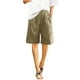 thumbnail image 4 of Puntoco pantalones cortos de verano para mujer, moda 2024, pantalones cortos medio para mujer, pantalones de verano con cintura elástica y botones, pantalones informales de lino con bolsillos, 4 of 7