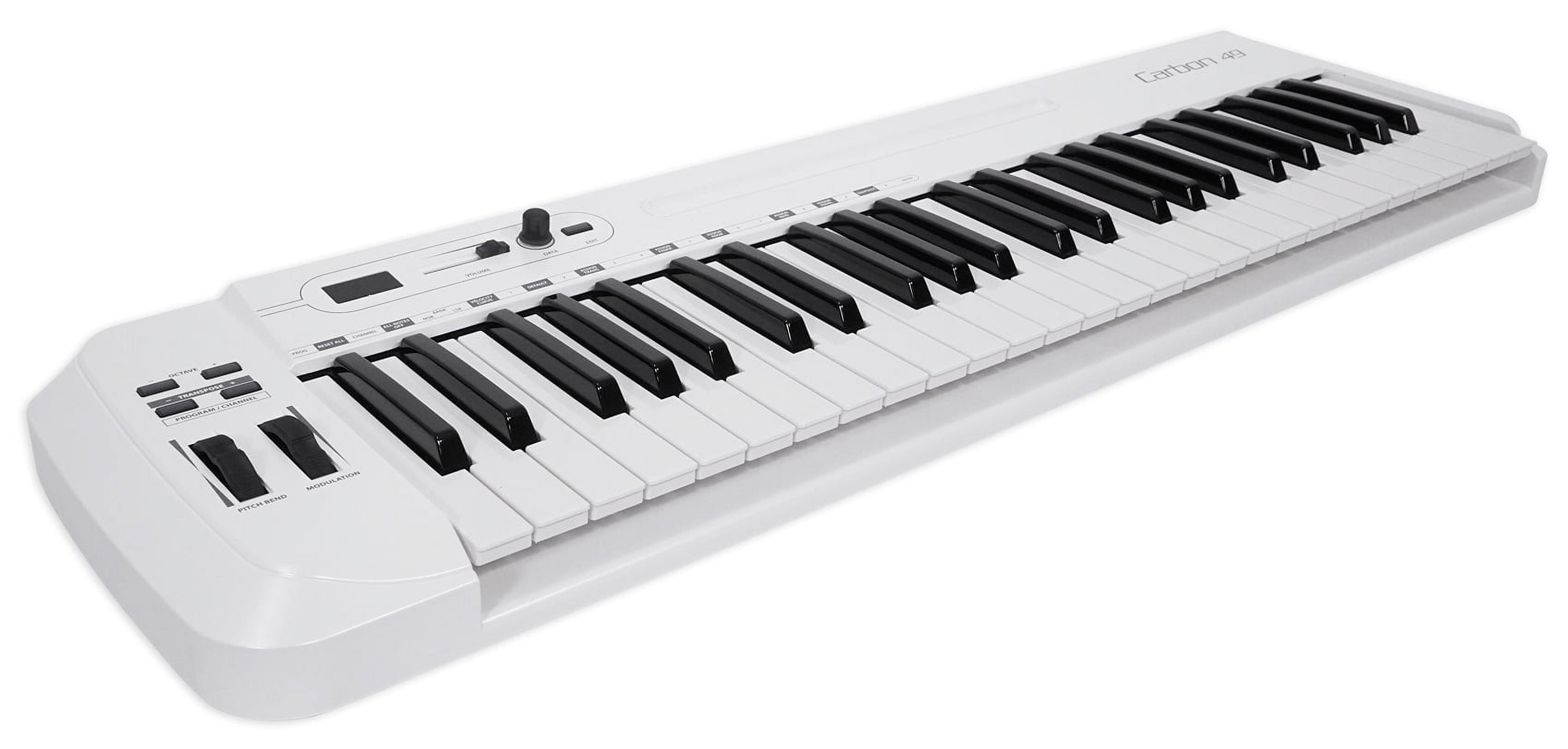 Samson Carbon 49 Key USB MIDI DJ Keyboard Controller+Dual Shelf