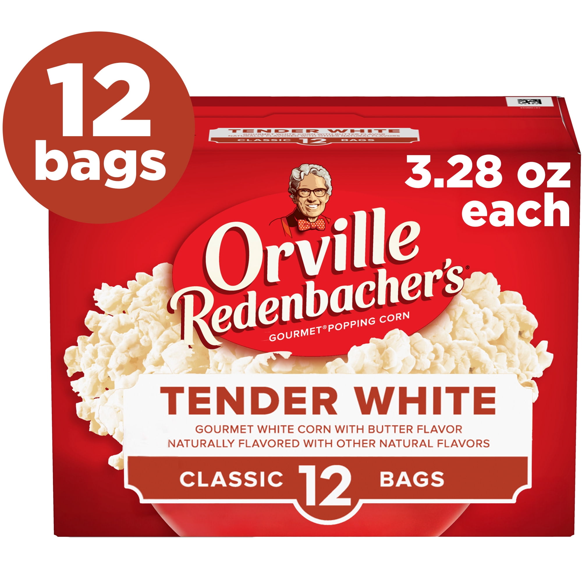 (4 pack) Orville Redenbacher’s Microwave Popcorn Value Size, White Corn, 3.28 oz., 12-Count