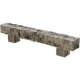 thumbnail image 3 of Ekena Millwork 4"H x 8"D x 60"W Hand Hewn Faux Wood Fireplace Mantel Kit w/ Alamo Corbels, Burnished Pine, 3 of 10