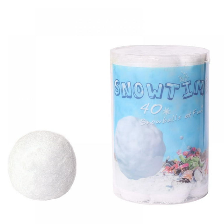 40 Pack Indoor Snowballs for Kids Snow Fight,Fake Snowballs Xmas