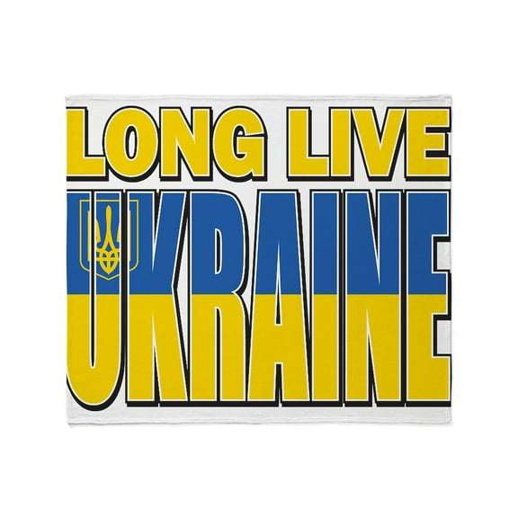 CafePress - Long Live Ukraine - Soft Fleece Throw Blanket, 50"x60" for All Ages