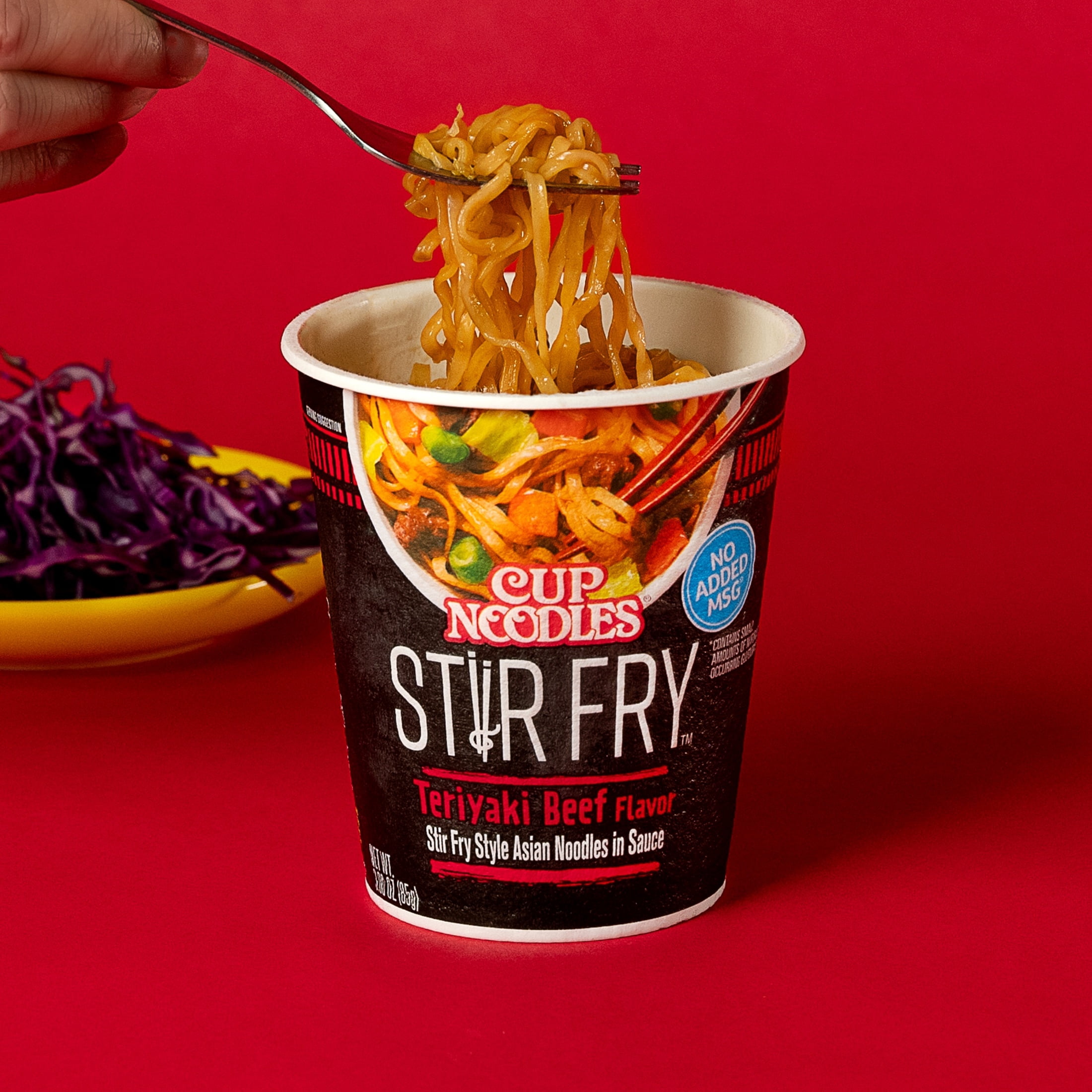 (6 pack) Nissin Foods Cup Noodles Stir Fry Ramen Noodles, Teriyaki Beef Flavor, 3.0 oz Cup, Shelf-Stable