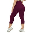 thumbnail image 4 of vigerkar Plus Size Leggings for Women, High Waisted Tummy Control Buttery Super Soft Yoga Pants for Workout Red, 4XL, 4 of 7