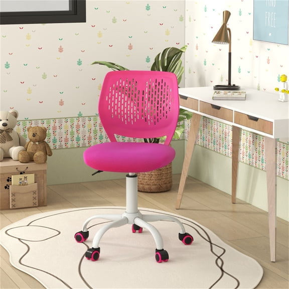 Ergonomic Kids Desk Chair with Adjustable Height, Breathable Mesh Study Chair for Children, 250 lbs Capacity, Pink