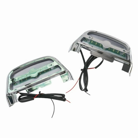 Motorcycle Accessory LED Light Rear Foot Rests Passenger Footboard Floorboard Covers For Harley Touring Glide Trike