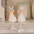 thumbnail image 6 of Biplut Angel Doll Super Soft Adorable Appearance Dual Hanging Legs Fine Texture Rabbit Ear Design Decorative Cloth Lovely Xmas Angel Dolls Christmas Decoration Birthday Gift (Women), 6 of 13