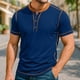thumbnail image 1 of pstuiky camisetas para hombre, Blusas/camisetas casuales de verano para hombre, de color liso y cuello redondo ropa de hombre m, 1 of 6
