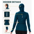 thumbnail image 4 of Merino.tech Women’s 100% Merino Wool Half Zip Hoodie and Hiking Socks Bundle 𝗦𝗹𝗶𝗺 Fit Base Layer Top, 4 of 10