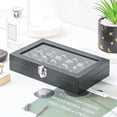 thumbnail image 6 of Coward Ring Organizer Display Case,Black Jewelry Storage Tray Boxes for Multiple Rings,Glass Lid,Stackable（30 Slots）, 6 of 6