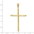 thumbnail image 3 of FB Jewels 14K Yellow Gold Polished Tube Cross Pendant, 3 of 4