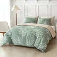 thumbnail image 2 of Reversible Duvet Cover Queen Tree Branch Pattern Queen Duvet Cover Set pc Soft Microfiber Breathable Botanical Bedding Sets with Zipper Ties, 2 of 7