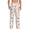 thumbnail image 3 of Uemuo Cute Squirrel Pattern Men's Wide Leg Palazzo Lounge Pants with Pockets Light Weight Loose Comfy Casual Pajama Pants-Large, 3 of 9