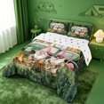 thumbnail image 2 of meiyoeat Happy Camping Full Size Comforter Sets,Girls,Cute Gnome Camper Print Bedding Comforter Set For Girl,Polkadot Reversible,3-Piece,1 Comforter and 2 Pillowcases, 2 of 7