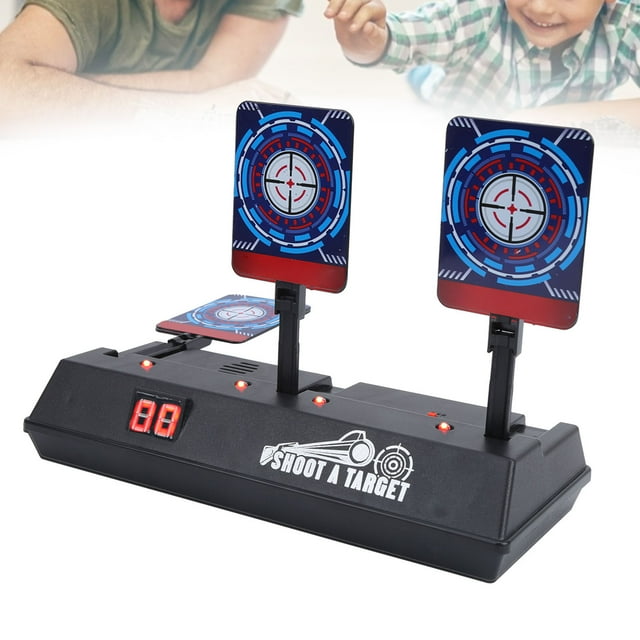 Cible de Tir Électronique Lumineuse Réinitialisation Automatique Cible de Score Son Lumière Jouet Extérieur pour Enfant