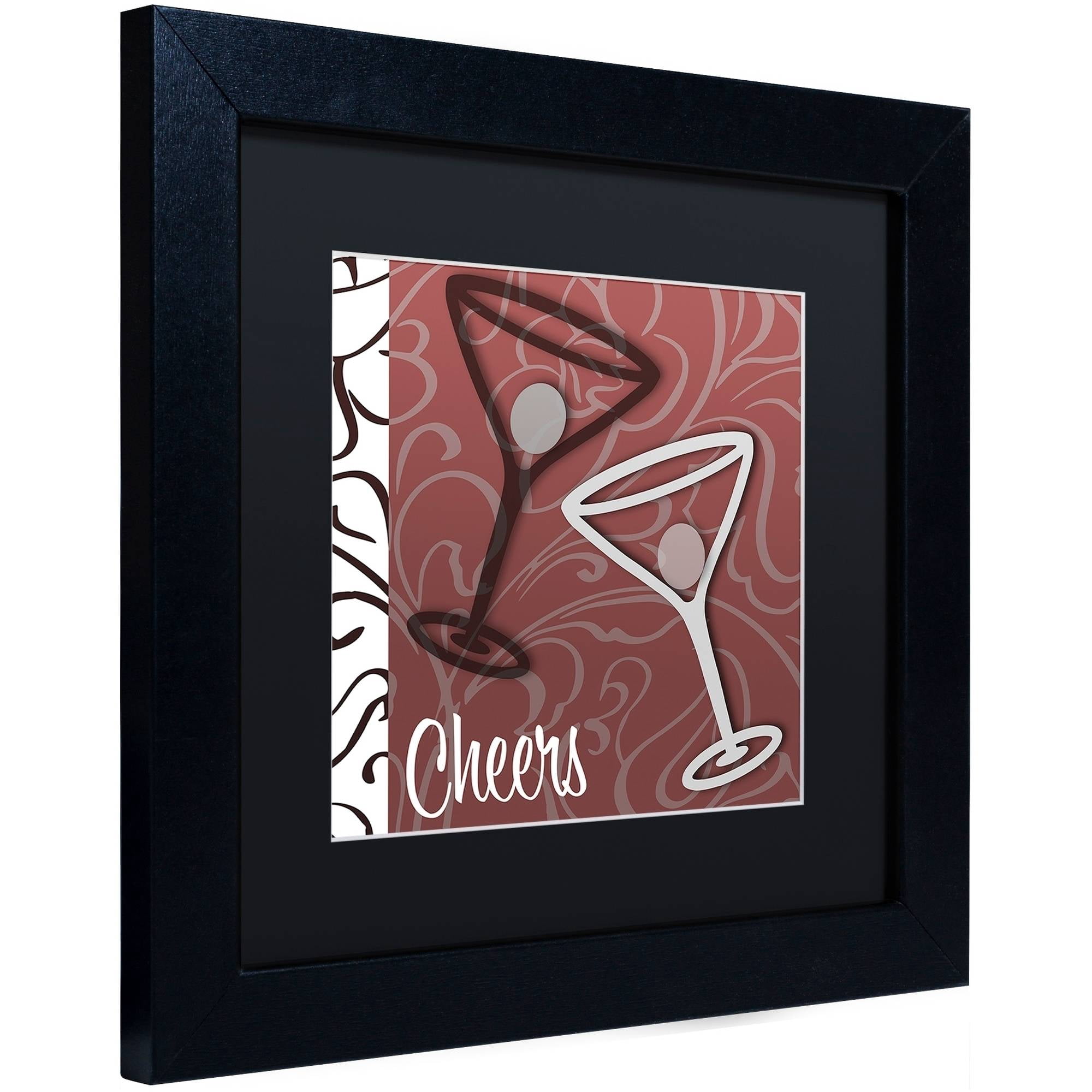 Trademark Fine Art "Cheers I" Canvas Art by Color Bakery Black Matte, Black Frame