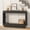 Black, variant on Laintene Console Table, 43" Curved Entryway Table, Wood Sofa Tables Behind Couch with Open Shelf, Entry Table for Entrance, Hallway, Living Room, Black