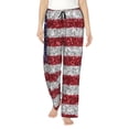 thumbnail image 2 of Lsque America Flag Glitter Print Women's Pajama Pants, Lounge Pant - Comfortable Home Wear,Elastic Waistband, Stylish Design-XX-Large, 2 of 9