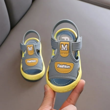 

Summer Baby Boys Girls Sandals Solid Color Soft Soled Anti-Slip Children Toddler Shoes Wear resistance Beach Sandals
