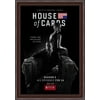 House of Cards 28x40 Large Walnut Ornate Wood Framed Canvas Movie Poster Art