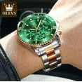thumbnail image 4 of OLEVS Men's Stainless Steel Strap Waterproof Multifunctional Three-eye Quartz Watch, 4 of 8