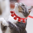 thumbnail image 4 of Collar para perro y gato, correa para tirar de la cuerda con campana para uso diario (rojo M), 4 of 5