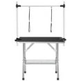 thumbnail image 2 of New High Quality Folding Pet Grooming Table Stainless Steel Legs and Arms Black Rubber Top Storage Basket, 2 of 7