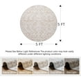 thumbnail image 2 of Abstract Area Rug x Modern Rugs for Living Room Neutral Machine Washable Rug Non Slip Carpet for Bedroom Office Living Room Dining Room Nursery Rug Grey &, 2 of 6