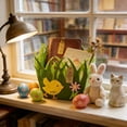 thumbnail image 5 of Tyidzon Easter Basket Felt Storage Baskets Fabric Storage Chick & Bunny Cube Organizer Egg Fruit Candy Basket for Easter Party Decorations, 5 of 6