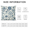 thumbnail image 5 of PHYHOO  Floral Pillow Covers  Blue line Flower Decorative White Throw Pillows Farmhouse Pillowcase Decor for Outdoor Couch Chair Home Couch  White, 5 of 5