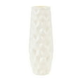 thumbnail image 2 of Blueek Plastic Glazed Look Vase for Home Decor Dried Flower - Durable Decorative Faux Flower Pot, 10 Inch, White, 2 of 7