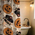 thumbnail image 6 of Halloween Shower Curtain, Cute Pumpkin Polyester Fabric Bathroom Decor Curtain, Machine Washable Waterproof, Halloween Holiday Gift for Women Men, 72 x 72 Inches, 6 of 7