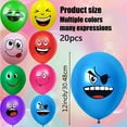 thumbnail image 2 of 20pcs Colorful Latex Happy Face Colorful Balloons, Kids' Party Balloons for Shower Wedding Decoration (Assorted Color) Halloween Christmas Gift, Easter Room Decor, 2 of 8