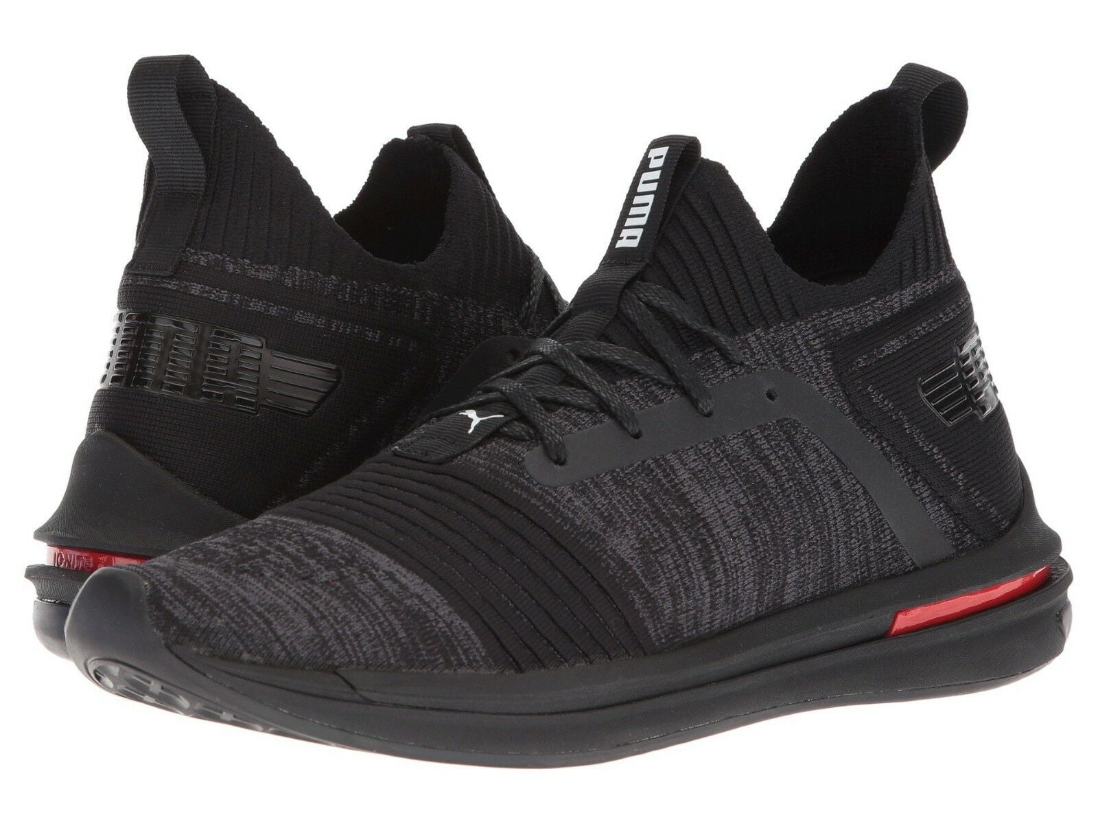 Salvación frase gris Puma Ignite Limitless SR Evoknit Men's Shoes Black 190484-01 - Walmart.com