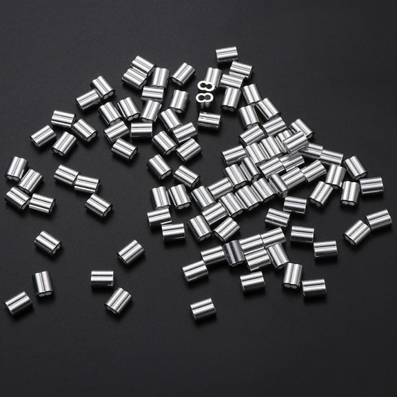 SOPOTUTU 100Pcs Multi-Colored Aluminum Wire Clamps for Cable and Rope Clamping, and Versatile