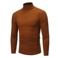 thumbnail image 3 of Xnihocha T-Shirt Col Roulé Simulé Manches Longues Basique Léger Thermique 3 Pcs B&C&W L, 3 of 4