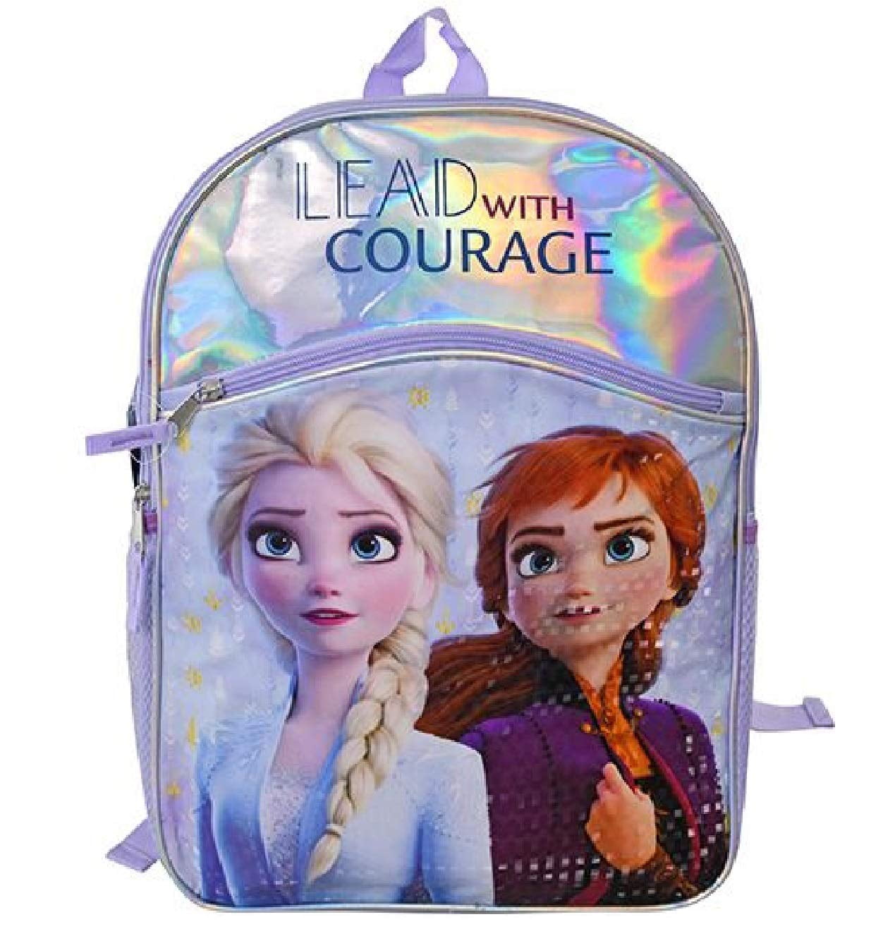 Frozen II Disney Lead With Courage 5 Piece Backpack 16" Book Bag Set NEW 
