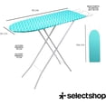 thumbnail image 2 of Burro de Planchar Plegable y Resistente Tabla de Planchar con Soporte para Plancha Colgador 7 Alturas Ajustables Burro de Planchar de 90 x 30 CM (Grecas Azul Claro), 2 of 6