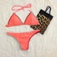 thumbnail image 4 of Traje de baño de bikini para mujer Conjuntos de trajes de baño de dos piezas con tiras triangulares y halter, 4 of 5