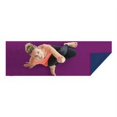 thumbnail image 2 of Gaiam No-Slip Yoga Mat Towel, Grape/Navy, 2 of 4